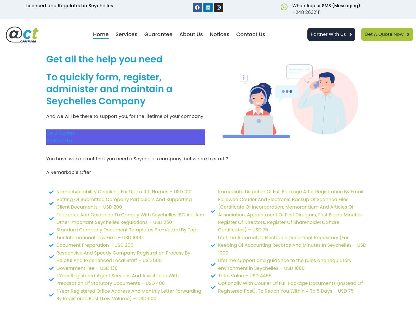 seychellescorporations.com homepage