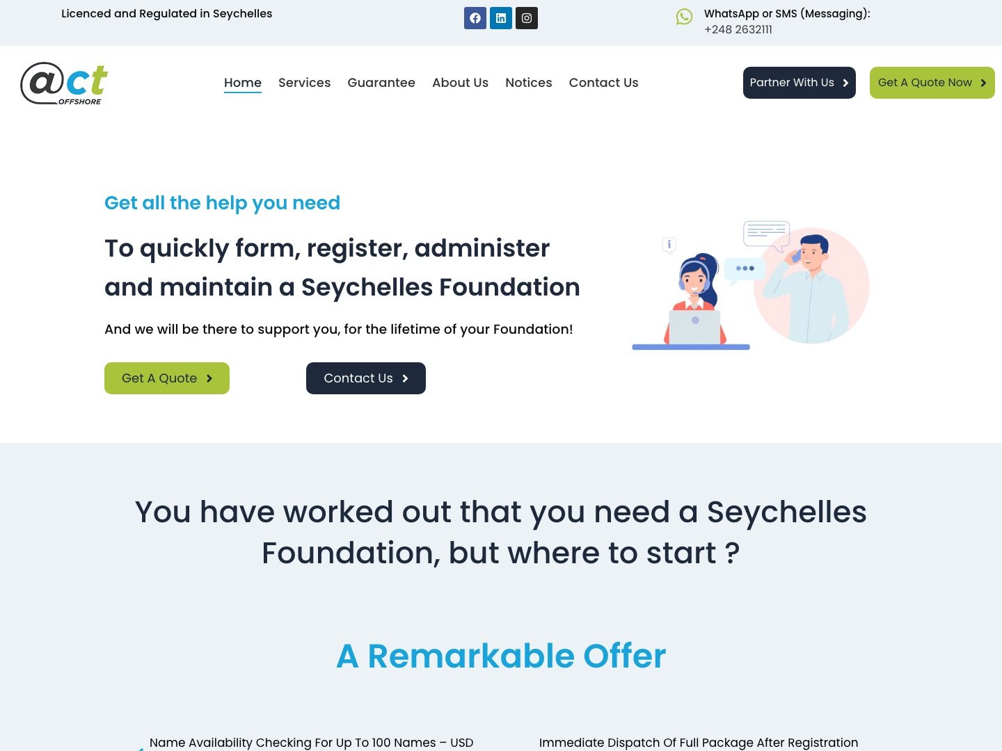 seychellesfoundations.com homepage